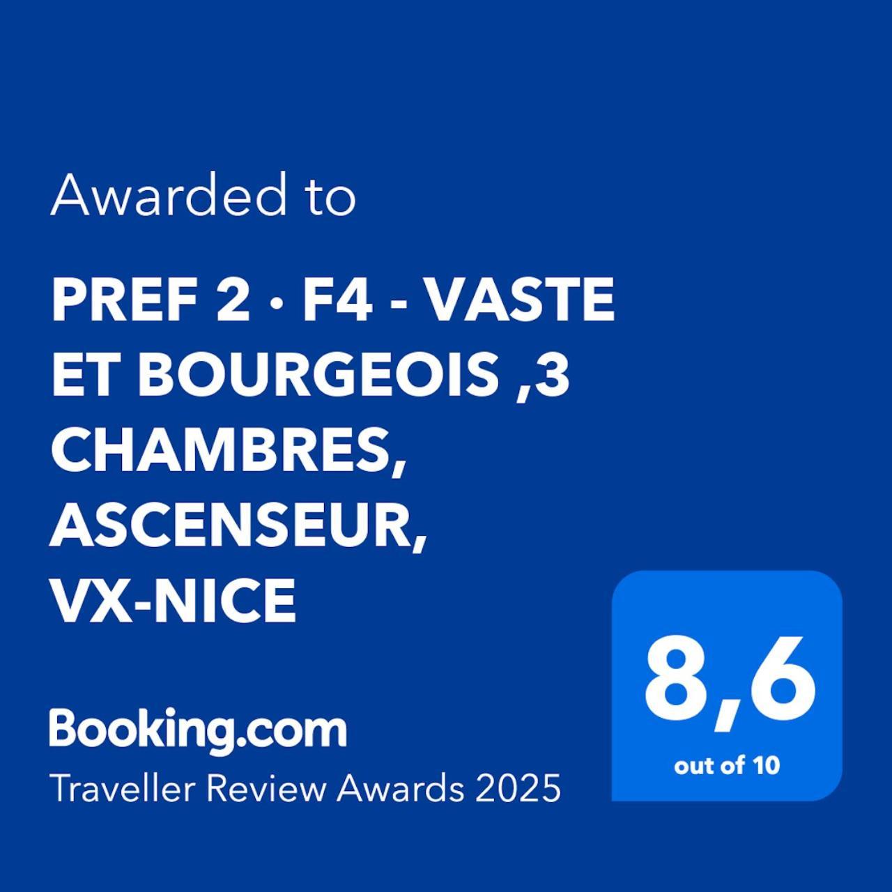 Pref 2 - F4 - Vaste Et Bourgeois ,3 Chambres, Ascenseur, Vx-Nice Bagian luar foto